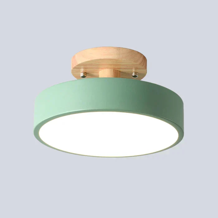 LumoNord – Skandinavische LED-Deckenleuchte Holz & Metall 39W