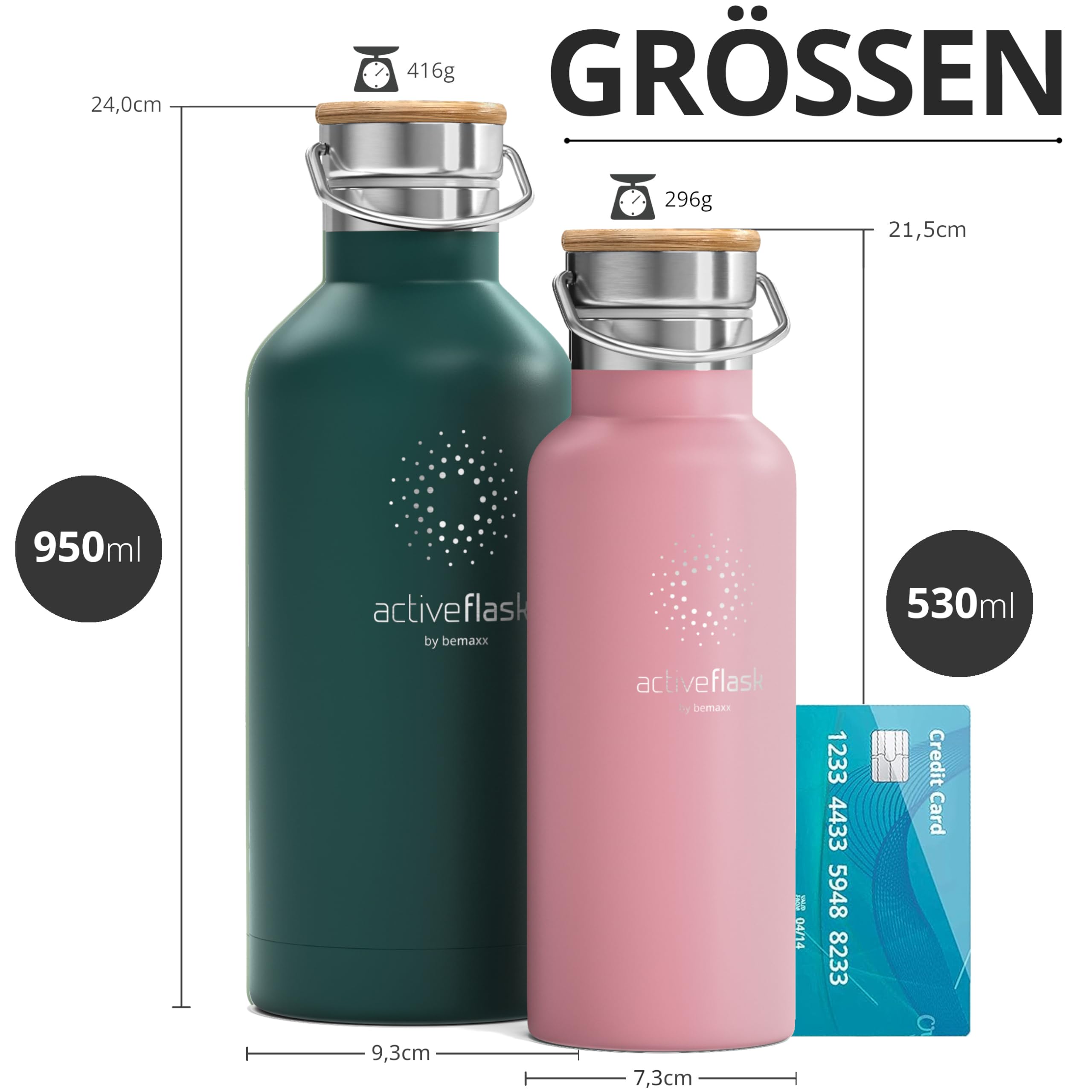 Trinkflasche Edelstahl mit Strohhalm, Infuser + 3 Deckel: BPA-frei, Auslaufsicher, Kohlensäure geeignet - Wasserflasche Fahrrad Thermosflasche Isoliert Isolierflasche Sport Wasser Flasche Kinder Tee