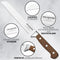 Wolfgangs Premium Brotmesser - Extrascharfe Qualitäts-Klinge aus rostfreiem deutschem Edelstahl - Brotmesser Wellenschliff - Bread Knife in edlem Design - Profi-Küchenmesser Top-Qualität (braun)