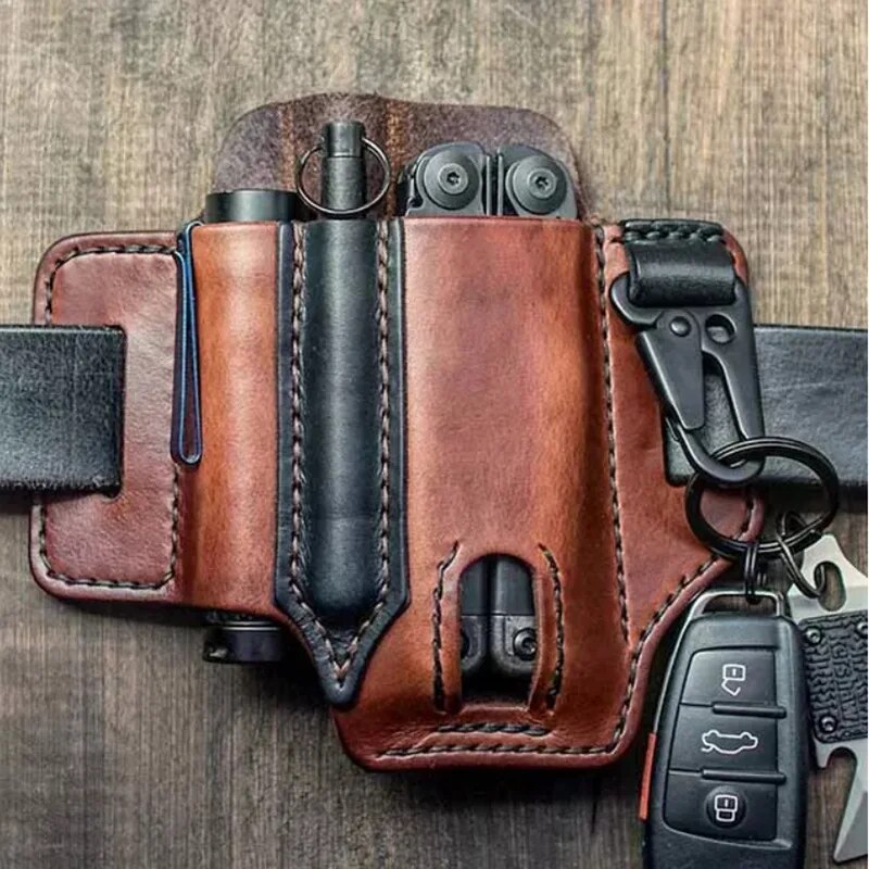 Echtleder-Multitool-Etui – EDC-Gürteltasche