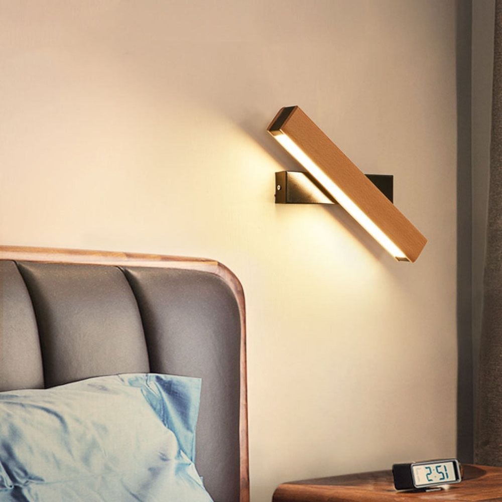 Rebolet | Moderne LED-Wandlampe mit drehbarem Holzdesign – Energiesparend und verstellbar