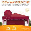 Kronenburg Faltpavillon wasserdicht Dachmaß 3 x 3 m UV Schutz 50+ Pavillon in Rot mit 4 Seitenteilen