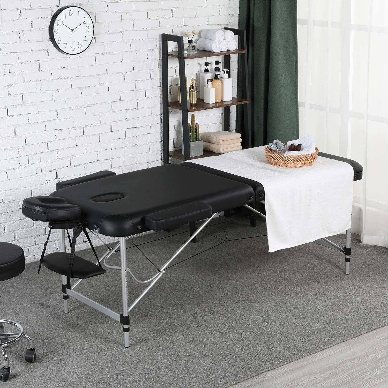 Yaheetech Mobile Massageliege 3 Zonen Massagebett Massagetisch 70cm Breit Höhenverstellbar Therapieliege Aluminium-Füßen mit Kopfstütze und Tragetasche bis 250kg belastbar