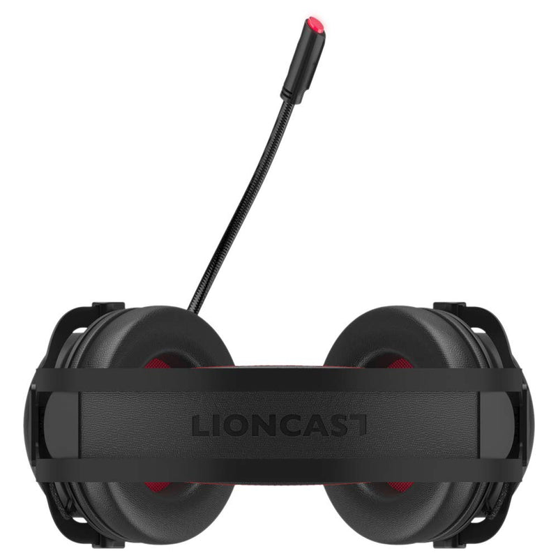 Lioncast LX60 USB Gaming Headset für PC, PS4, Xbox One, Nintendo Switch, Mac, Laptop, Smartphone, Stereo und 7.1 Virtual Surround Sound, RGB-LED-Beleuchtung, geschlossene Over-Ear Kopfhörer, MUTE-LED