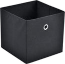 [en.casa] Faltbox 10er-Set Aufbewahrungsbox 30x30x28 cm Klappbox Organizer Vliesstoff Schwarz