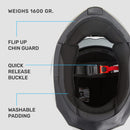 Westt Klapphelm Flip up Motorradhelm Integralhelm Herren Damen mit verstärktem Kinnschutz Chopper Moped Mofa Roller Modular Helm Motorrad mit ECE DOT Zertifizierung, weiß, L (57-58 cm)