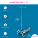 Micro Scooter maxi micro Deluxe LED aqua