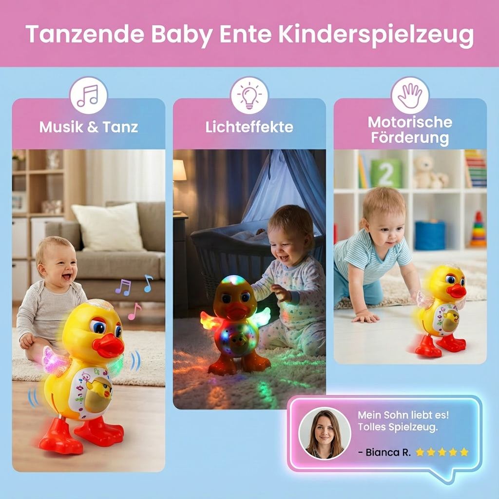 Rebolet | Tanzende Baby Ente Interaktives Kinderspielzeug