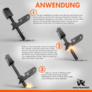 Wolfgangs Feuerstahl Outdoor (Schwarz) - Feuerstein Survival - Feuerstarter Set - Outdoor Feuerzeug - Feuersteine - Survival Feuerzeug - EIN MUSS für Jede Survival Ausrüstung