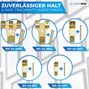 PEARWAY® XXL Bilderhaken Bildaufhänger Set [256-teilig] inkl. Wasserwaage & Maßband I Zuverlässiger Halt dank robuster Bilderhaken I Sichere Bildernägel zum Bilder Aufhängen