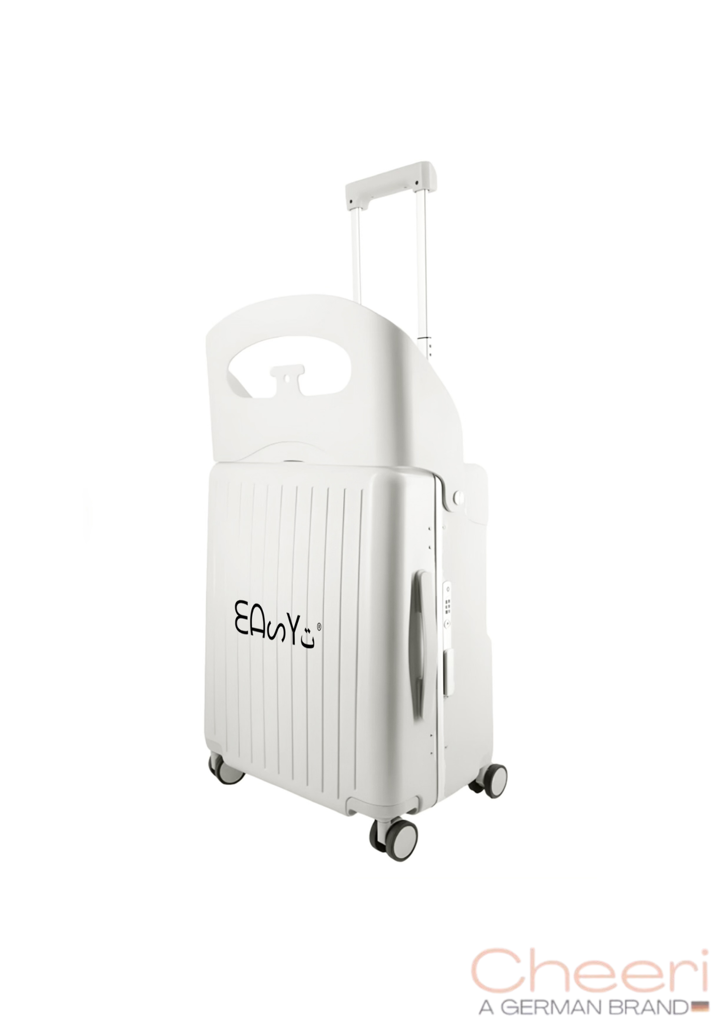 Rebolet| Handgepäckkoffer EASY mit Sitz und klappbarer Rückenlehne