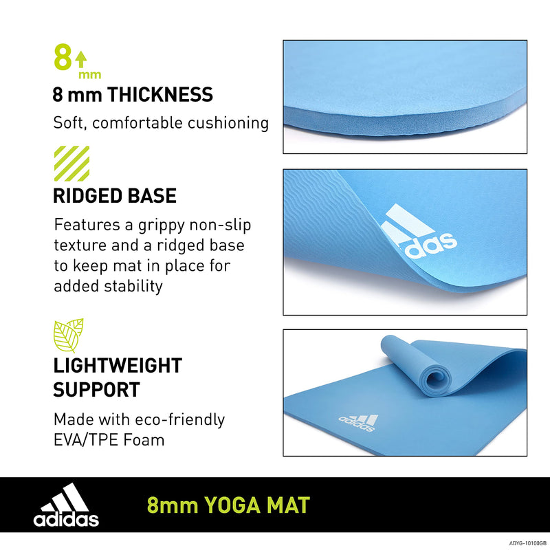 Yoga Mat - 8mm - Glow Blue