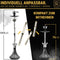 M. ROSENFELD Shisha Set 4 Anschlüsse – 111cm BIG ONE Shisha 4 Anschlüsse Wasserpfeife Set mit 4 Anschlüssen mit Shisha Zubehör 4 Shisha Schlauchadapter Edelstahl Tauchrohr + Shisha Kopf Set