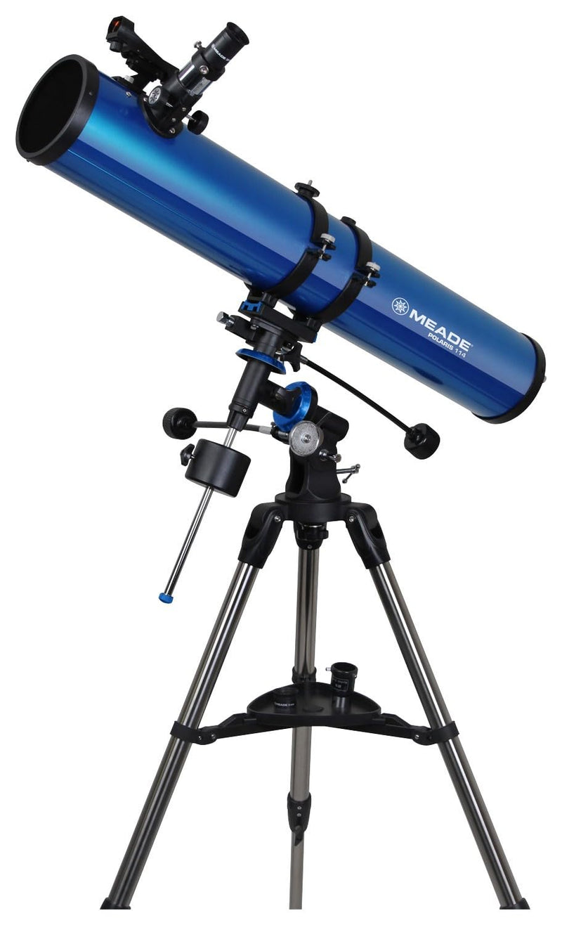 Meade Instruments 216004 Polaris 114Eq Reflektor-Teleskop, Metallic Blau