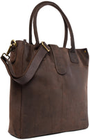 LEABAGS Whyalla Handtasche aus echtem Büffel-Leder im Vintage Look - Muskat