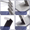 LOBUX® Premium Türgarderobe Edelstahl rostfrei - Türhakenleiste modernes Design - Kleiderhaken Tür ohne Bohren - Türhaken für Küche Flur Bad Wohnzimmer Schlafzimmer (Türfalzstärke bis 2cm)