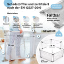 BabybeFun Laufstall Baby [Extra Stabil] Laufgitter faltbar Kaminschutzgitter/Kinderschutzgitter zum Kochen Putzen Entspannen 2-Teilig