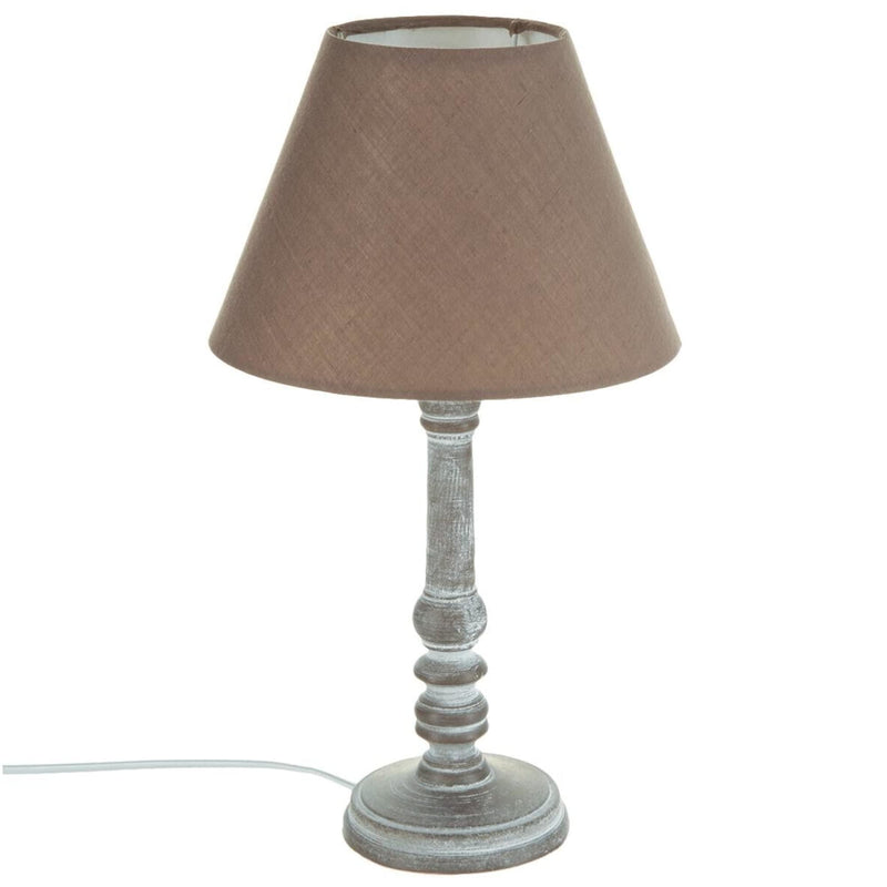 Taupe Holzlampe H36