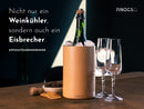 Pinocs Premium-Flaschenkühler in edler Holzoptik. Edelstahl-Weinkühler-Doppelwandig; ideal für Wein, Rosé, Sekt & Champagner