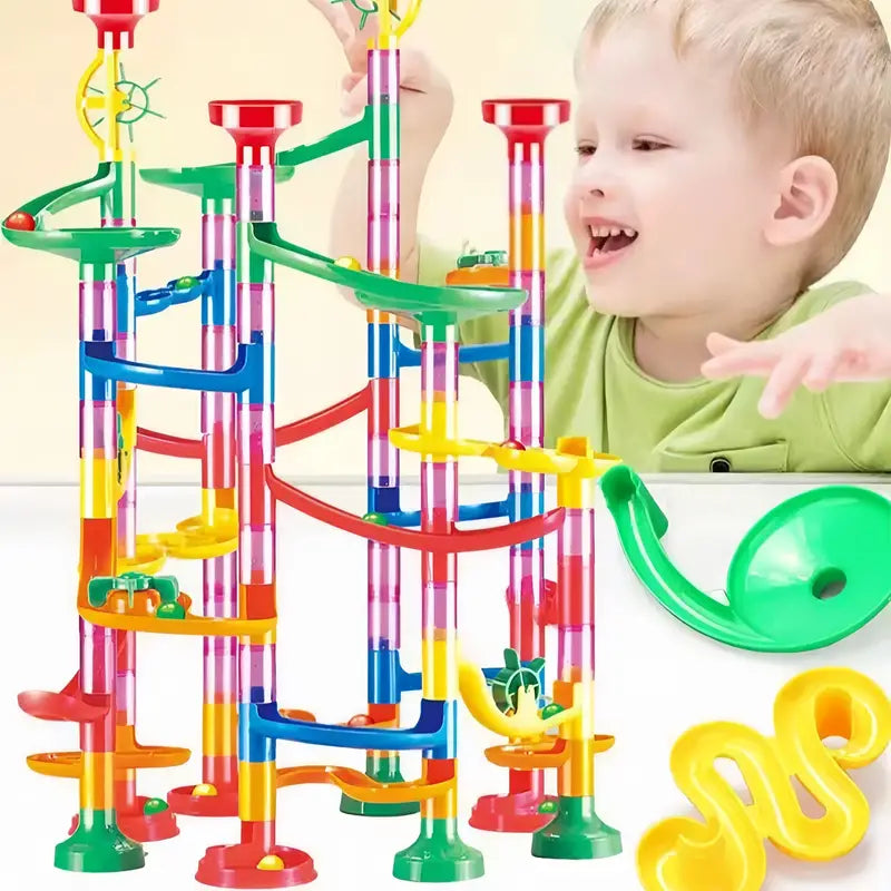 Rebolet | Baustein Murmelbahn Säulen Spielset