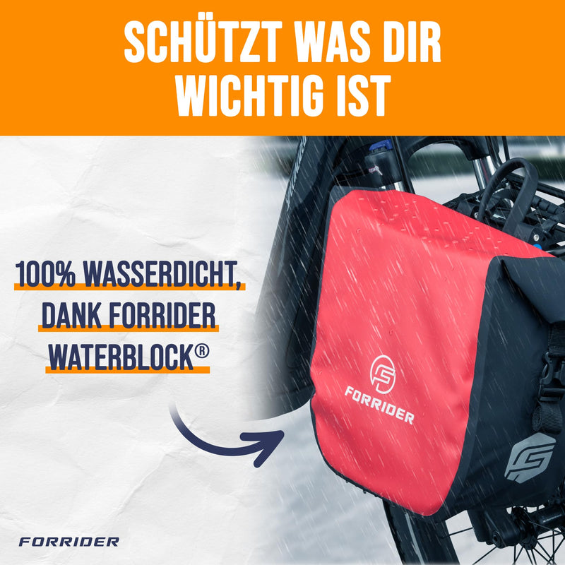 Forrider Fahrradtasche Vorne Wasserdicht [14 L] - Auch für Gepäckträger, Front Rack, Fahrrad Tasche [Neuheit 2024]