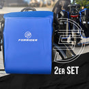 Forrider Fahrradtaschen für Gepäckträger - 100% Wasserdicht [2 Stück] 50L Volumen Premium Fahrrad Gepäckträgertaschen hinten Pack-Taschen Hinterradtaschen (Blau)