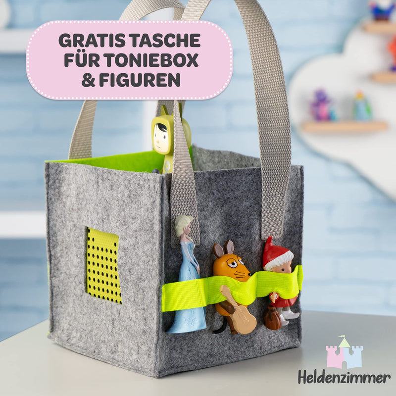 Heldenzimmer - Tonie Regal Wolke Weiß [GRATIS Tragetasche] - Für Toniebox Regal bis 20 Figuren - Tonie Regal Mädchen und Junge - Perfekte Tonie Aufbewahrung im Kinderzimmer