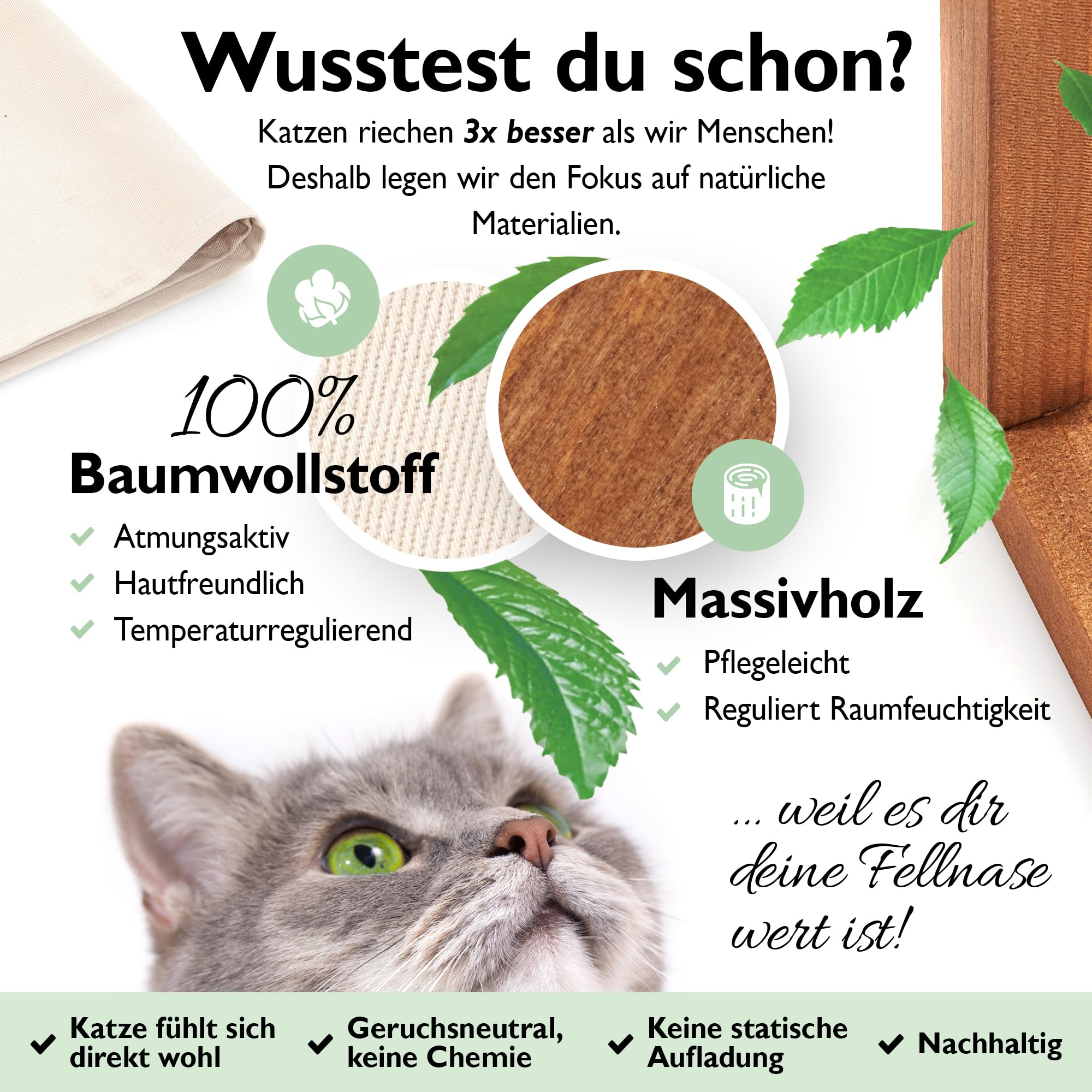 Nemmy Katzenlounge | Katzenhöhle Hängematte Katzenbett | Flauschiges Kissen zum Schlafen | Kuschelhöhle | Katzenmöbel große Katze | Katzenhaus Indoor | Katzenkorb