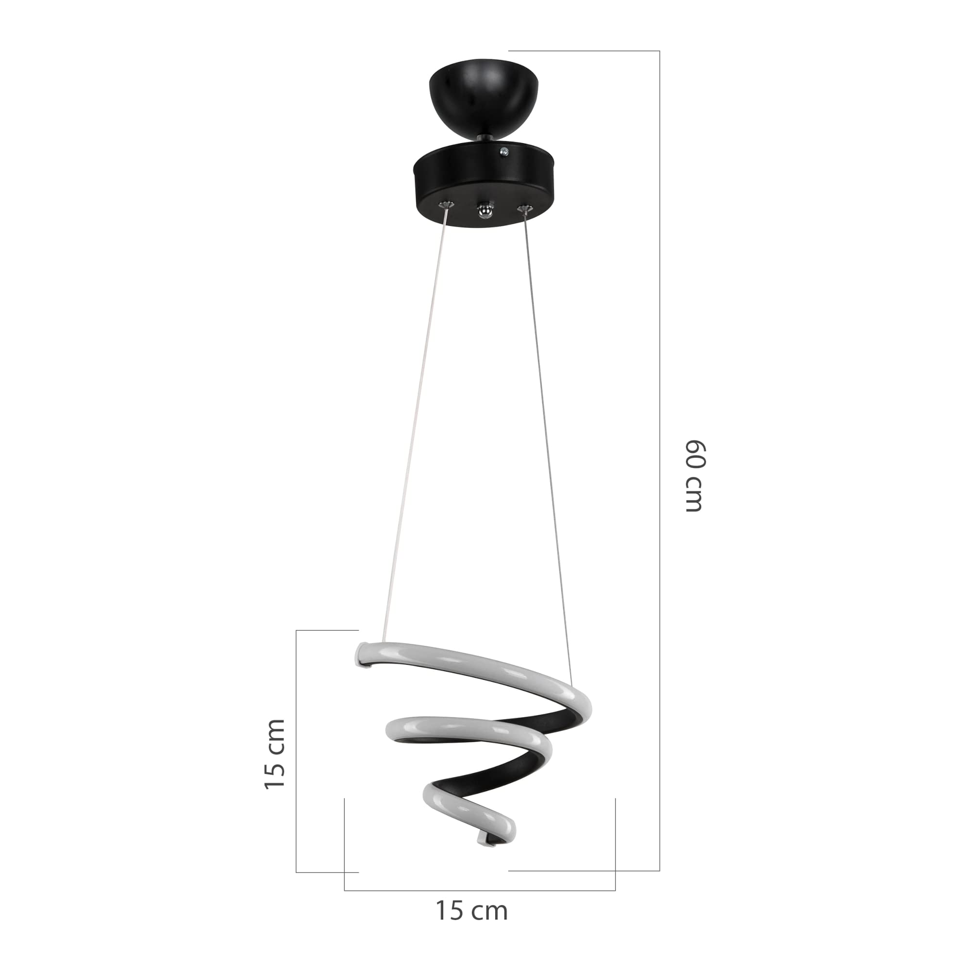 lux.pro LED Pendelleuchte Dewsbury Hängelampe Wohnzimmer Weiß Schwarz modern Lampe