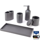 𝐀𝐜𝐨𝐥𝐲𝐧𝐞® Premium 5-teiliges Badezimmer Set aus [Hochwertigem Harz] als Bad Accessoires | Seifenspender Set oder Badezimmer Organizer | Zahnputzbecher | Bad Zubehör