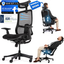 VALKENSTOL M5 Ergonomischer Bürostuhl 150 kg [Höhenverstellbare Rückenlehne, Einstellbare Sitztiefe, Formschaumsitz] Chefsessel Bürostuhl Ergonomisch Ergonomic Office Chair Bürostühle PC Stuhl