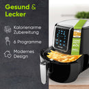 ﻿﻿Liebfeld Heißluftfritteuse XXL (5,3L) - 1800W Airfryer Heißluft Fritöse Friteuse - Abnehmen durch Kochen ohne Fett & Öl - Inkl. Heissluft Air Fryer, Frittierkorb, Backform