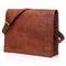 NAMA 'Lucas' Messenger Bag Echtes Leder 17 Zoll Umhängetasche Business Tasche Vintage Laptoptasche Aktentasche Schultertasche Naturleder Braun