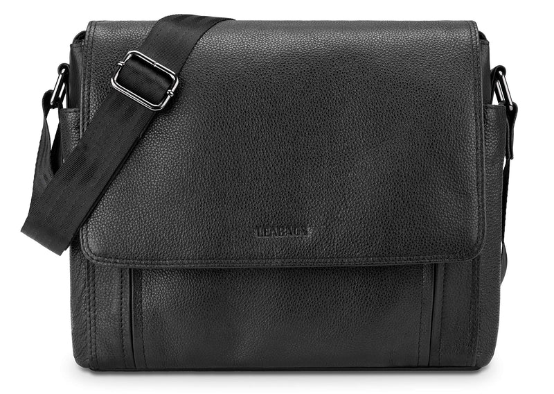 LEABAGS Cincinnati Kameratasche aus echtem Büffel-Leder im Vintage Look - OnyxBlack