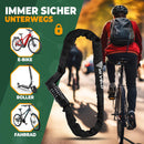 MIVELO Fahrradschloss Kettenschloss hohe Sicherheit 100cm lang I Fahrrad Schloss Zahlenschloss 8mm gehärteter Stahl I Ideal für E Bike, MTB & Rennrad