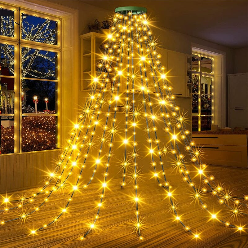 Rebolet | Weihnachtsbaum Wasserfalllichter mit Ring