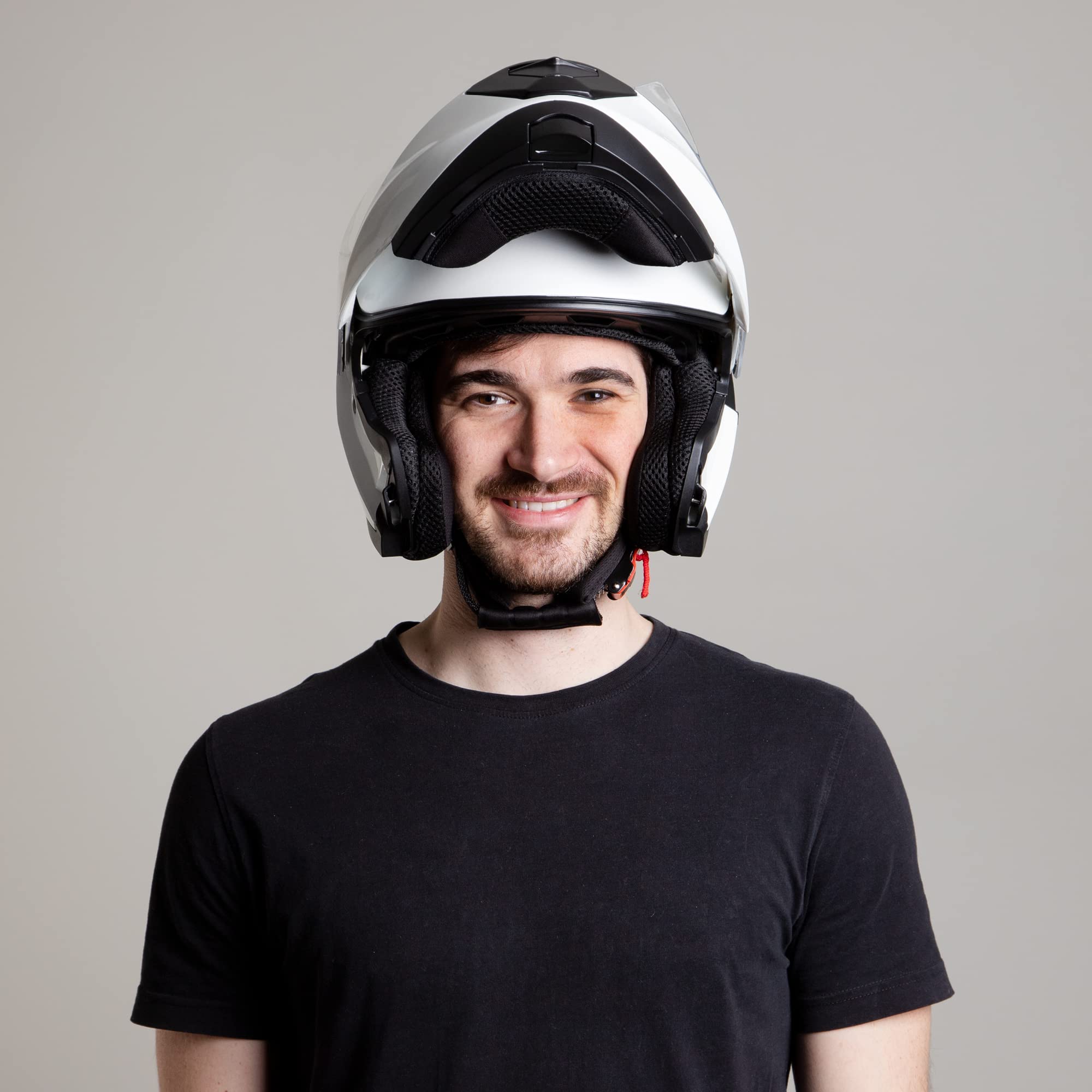 Westt Klapphelm Flip up Motorradhelm Integralhelm Herren Damen mit verstärktem Kinnschutz Chopper Moped Mofa Roller Modular Helm Motorrad mit ECE DOT Zertifizierung, weiß, L (57-58 cm)