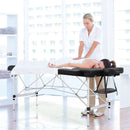 Yaheetech Mobile Massageliege 70 cm Breit Alu Massagetisch Höhenverstellbar 2 Zonen Klappbar mit Tragetasche und Kopfstütze bis 250 kg Belastbar