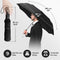 Regenschirm Taschenschirm Sturmfest + Auf-Zu Automatik & Schirm-Tasche, Schwarz | Herren Damen Reiseschirm - Kompakt Stabil, Teflon Wind- & Regen- Dicht | Taschenregenschirm Golfschirm Umbrella