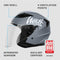 Westt Jethelm mit Visier & Sonnenblende Motorradhelm Herren Damen Rollerhelm Mopedhelm Mofa Chopper Helm Motorrad Halbhelm Open-Face-Helm Pilotenhelm ECE DOT Zertifiziert, matt grau, S (53-54 cm)