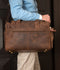 LEABAGS James Leder-Reisetasche I Weekender aus echtem Leder im Vintage Look I Ledertasche I Sporttasche I 60x30x30cm