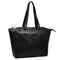 LEABAGS Leder Handtasche Damen I Premium Echtleder Shopper I Tote Bag I Damen Business Tasche I Tragetasche für Arbeit Uni Schule Freizeit oder Einkauf I Nappa Schwarz