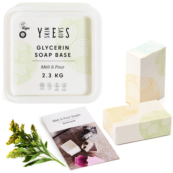 Skin Said Yes Glycerinseife Rohseife Seifenbasis – 2,3 kg Rohseife zum Seifengießen zum Gießen und Schmelzen, seifenbasis zur seifenherstellung, seifen selber machen set - seife selber machen