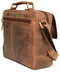 LEABAGS Marseille Umhängetasche aus echtem Büffel-Leder im Vintage Look, (LxBxH): ca. 35 x 10 x 28 cm - BrownFox - groß