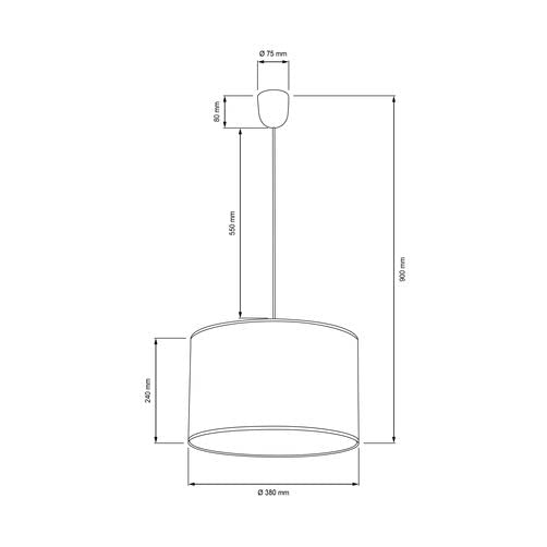 Brilliant | Esher Pendelleuchte 38cm weiß | 1x A60, E27, 40W, geeignet für Normallampen (nicht enthalten)