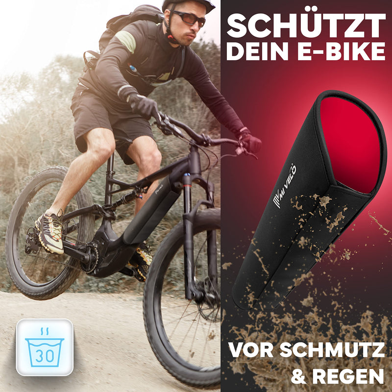 MIVELO E-Bike Akku Schutzhülle I Ebike Akku Schutz für integrierte Rahmenakku 30-40cm Umfang I Schutz vor Kälte, Kratzer & Schmutz I Verlängert Laufzeit & Lebensdauer I universelle Passform (2 St.)