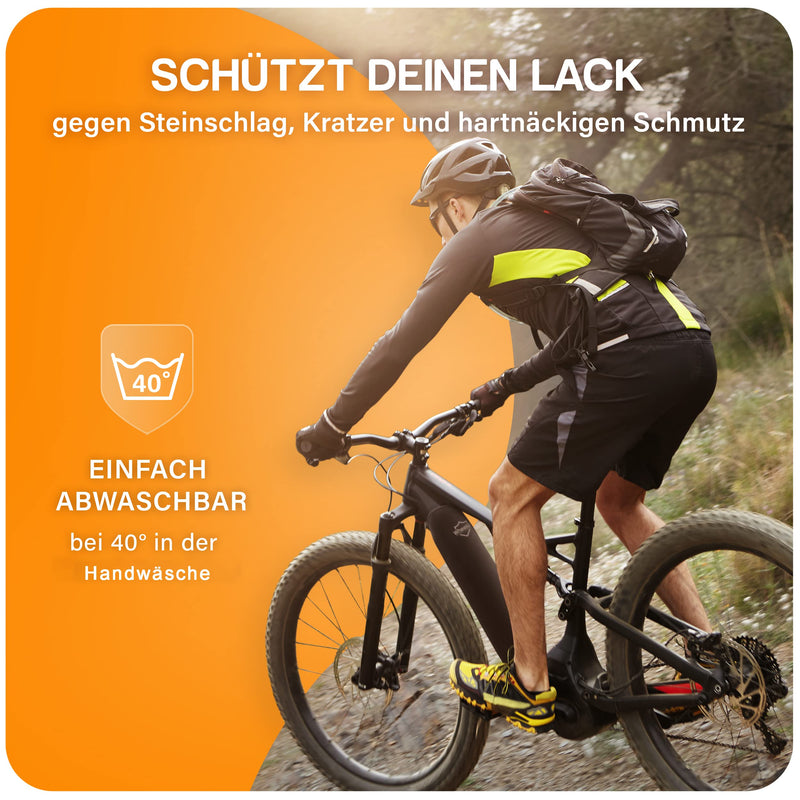 Wheeloo E Bike Akku Schutzhülle 30-38 cm Umfang I Schutz vor Kälte & Schmutz I Erhöht Laufzeit und Lebensdauer I universale Passform I Lackschutz für integrierte Ebike Rahmenakku