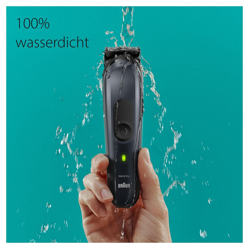 Braun Series 7 All-In-One Bartpflege Bodygroomer Set, 17-in-1 Barttrimmer, Trimmer/Haarschneider Herren, Haarschneidemaschine, wasserdicht, 100 Min. kabellose Laufzeit, Geschenk Mann, MGK7491