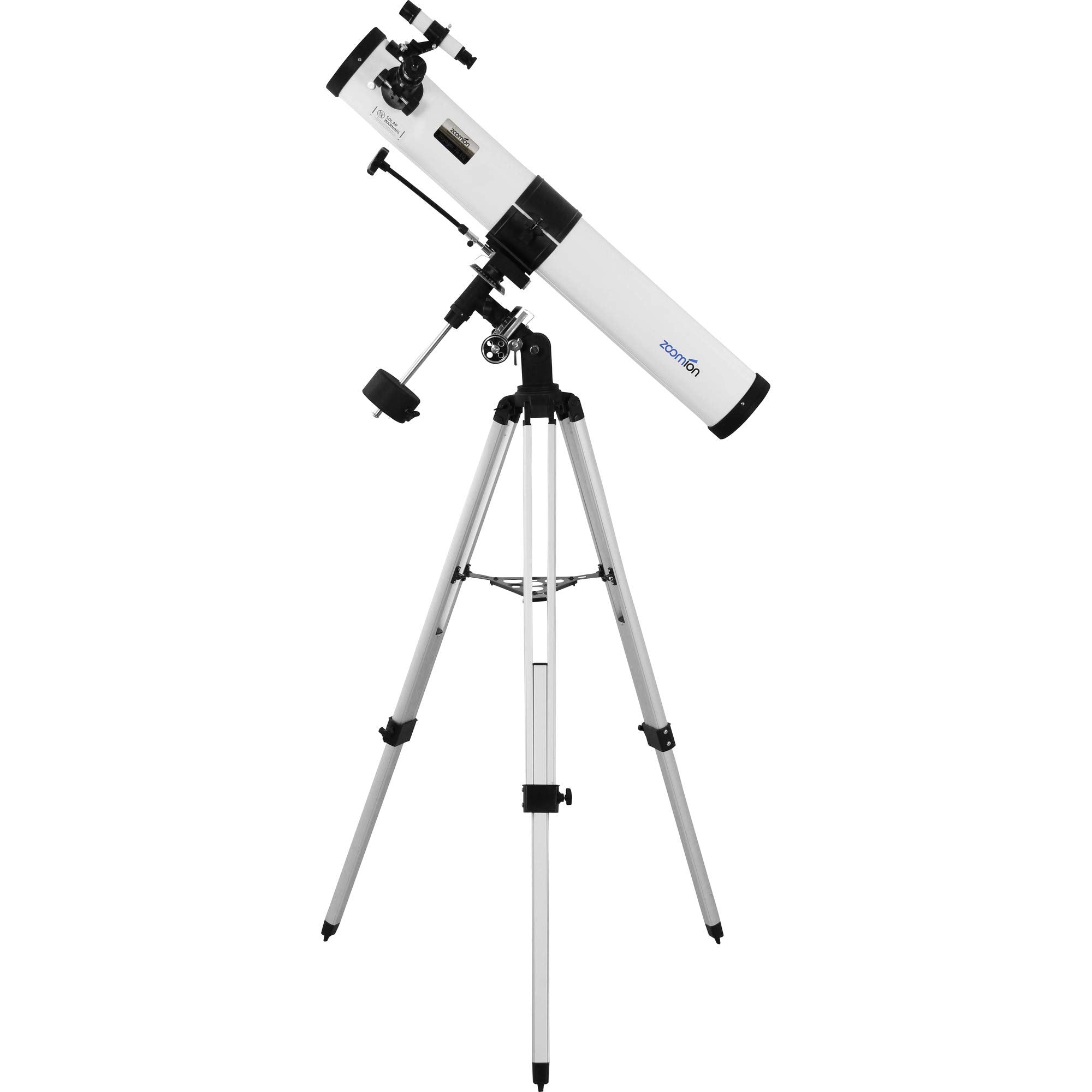 Zoomion Voyager 76/900 EQ Spiegelteleskop - Astronomisches Teleskop Set mit Stativ, Montierung und Okulare für Kinder und Einsteiger der Astronomie