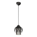 lux.pro Hängeleuchte Oakham Pendelleuchte Deckenlampe in Schwarz aus Metall und Glas Hängelampe moderner Stil für Wohnzimmer, Esszimmer 1-flammig E27